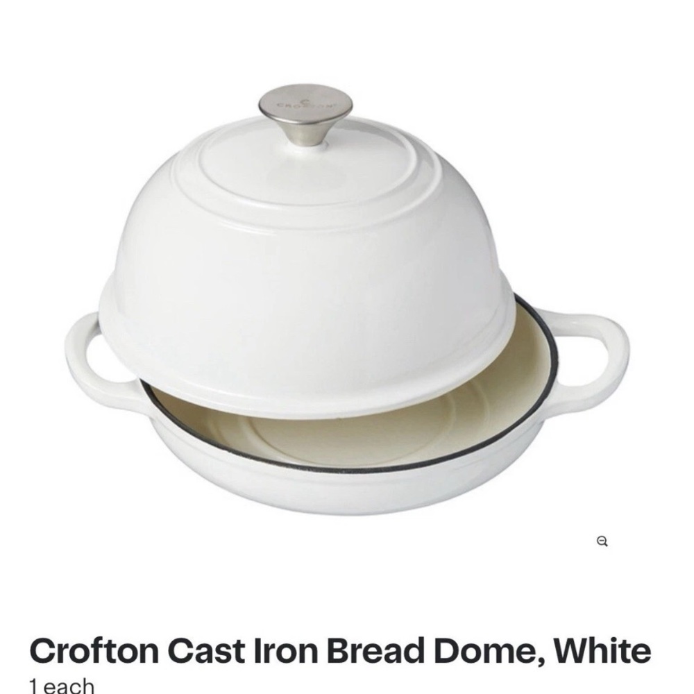 Croton White Cast Iron Bread Dome